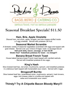 Monthly Breakfast Specials